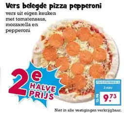 Boon`s Markt Vers belegde pizza pepperoni aanbieding