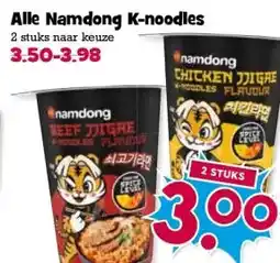 Boon`s Markt Alle Namdong K-noodles aanbieding