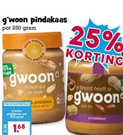 Boon`s Markt g'woon pindakaas aanbieding