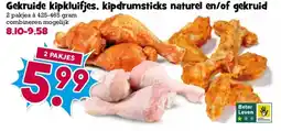 Boon`s Markt Gekruide kipkluifjes, kipdrumsticks naturel en/of gekruid aanbieding