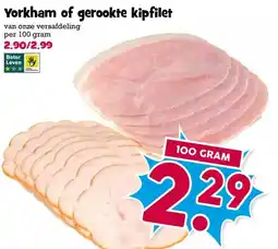 Boon`s Markt Yorkham of gerookte kipfilet aanbieding