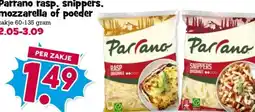 Boon`s Markt Parrano rasp. snippers. mozzarella of poeder aanbieding