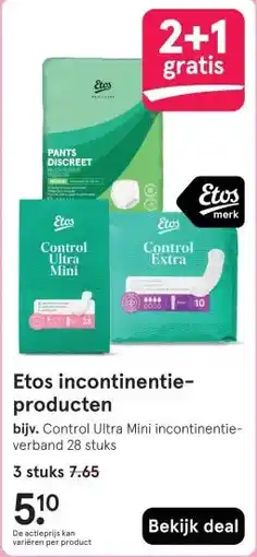 Etos Etos incontinentie- producten aanbieding