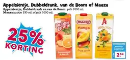 Boon`s Markt Appelsientje. Dubbeldrank, van de Boom of Maaza aanbieding
