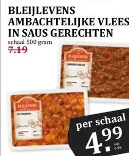 Boon`s Markt BLEIJLEVENS AMBACHTELIJKE VLEES IN SAUS GERECHTEN aanbieding