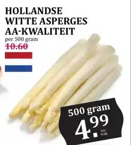 Boon`s Markt HOLLANDSE WITTE ASPERGES AA-KWALITEIT aanbieding