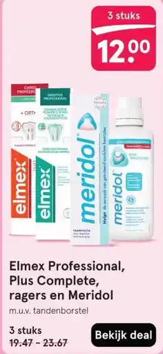 Etos Elmex Professional, Plus Complete, ragers en Meridol aanbieding