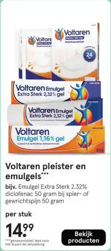 Etos Voltaren pleister en emulgels aanbieding