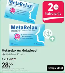 Etos Metarelax en Metasleep' aanbieding