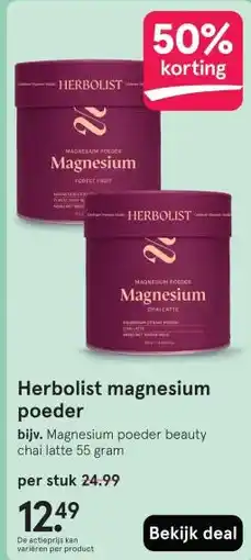 Etos Herbolist magnesium poeder aanbieding