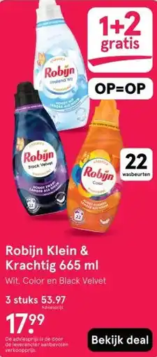 Etos Robijn Klein & Krachtig 665 ml aanbieding