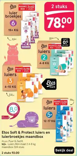 Etos Etos Soft & Protect luiers en luierbroekjes maandbox aanbieding