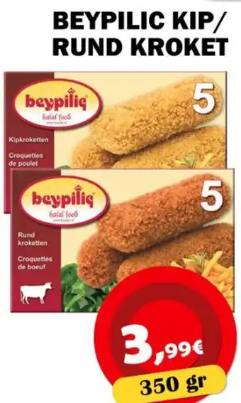 Avantage Supermarkt Beypilic kip/ rund kroket aanbieding