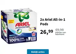 Plein.nl 2x Ariel All-in-1 Pods aanbieding