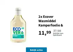 Plein.nl 2x Ecover Wasmiddel Kamperfoelie & aanbieding