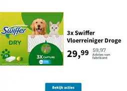 Plein.nl 3x Swiffer Vloerreiniger Droge aanbieding