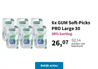 Plein.nl 6x GUM Soft-Picks PRO Large 30 aanbieding