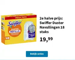 Plein.nl 2e halve prijs: Swiffer Duster Navullingen 18 stuks aanbieding