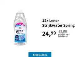 Plein.nl 12x Lenor Strijkwater Spring aanbieding
