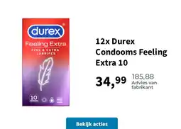 Plein.nl 12x Durex Condooms Feeling Extra 10 aanbieding