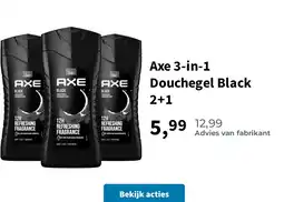 Plein.nl Axe 3-in-1 Douchegel Black 2+1 aanbieding