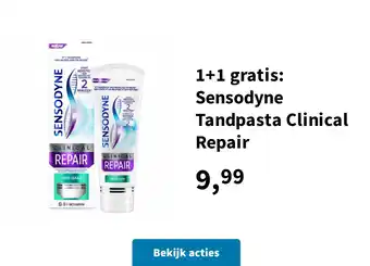 Plein.nl 1+1 gratis: Sensodyne Tandpasta Clinical Repair aanbieding