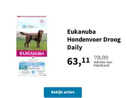 Plein.nl Eukanuba Hondenvoer Droog Daily aanbieding
