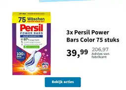 Plein.nl 3x Persil Power Bars Color 75 stuks aanbieding