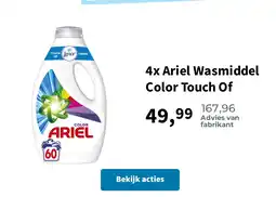 Plein.nl 4x Ariel Wasmiddel Color Touch Of aanbieding