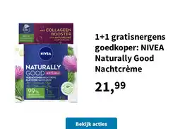 Plein.nl 1+1 gratisnergens goedkoper: NIVEA Naturally Good Nachtcrème aanbieding