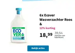 Plein.nl 6x Ecover Wasverzachter Roos & aanbieding