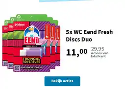 Plein.nl 5x WC Eend Fresh Discs Duo aanbieding