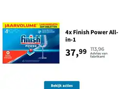 Plein.nl 4x Finish Power All-in-1 aanbieding