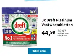 Plein.nl 3x Dreft Platinum Vaatwastabletten aanbieding