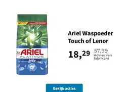 Plein.nl Ariel Waspoeder Touch of Lenor aanbieding