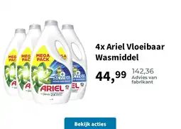 Plein.nl 4x Ariel Vloeibaar Wasmiddel aanbieding