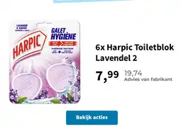 Plein.nl 6x Harpic Toiletblok Lavendel 2 aanbieding