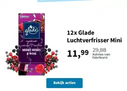 Plein.nl 12x Glade Luchtverfrisser Mini aanbieding