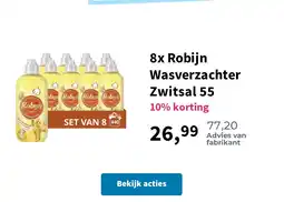 Plein.nl 8x Robijn Wasverzachter Zwitsal 55 aanbieding
