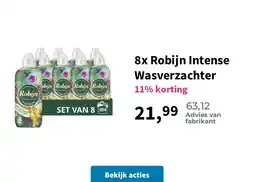 Plein.nl 8x Robijn Intense Wasverzachter aanbieding