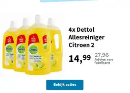 Plein.nl 4x Dettol Allesreiniger Citroen 2 aanbieding