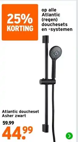 GAMMA Atlantic douchesysteem Asher chroom aanbieding