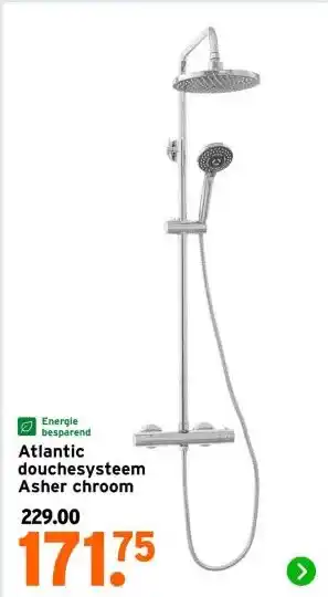 GAMMA Atlantic douchesysteem Asher chroom aanbieding