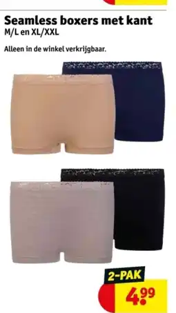 Kruidvat Seamless boxers met kant aanbieding