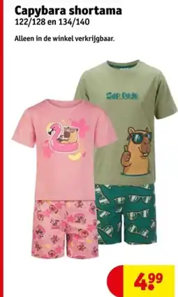 Kruidvat Capybara shortama aanbieding