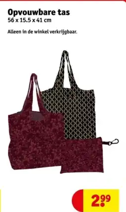 Kruidvat Opvouwbare tas aanbieding