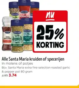 Jumbo Alle Santa Maria kruiden of specerijen aanbieding