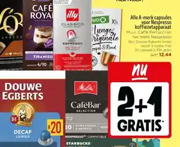 Jumbo Alle A-merk capsules voor Nespresso koffiezetapparaat aanbieding