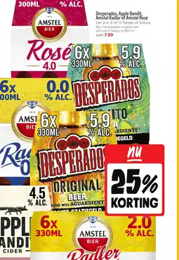 Jumbo Desperados, Apple Bandit, Amstel Radler of Amstel Rosé aanbieding