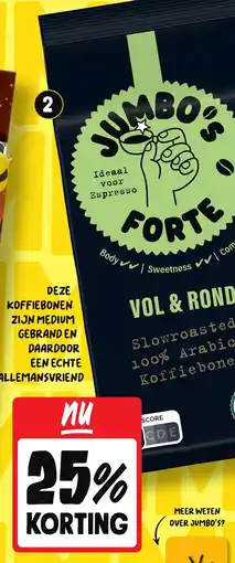 Jumbo Deze koffiebonen zijn medium gebrand en daardoor een echte allemansvriend aanbieding